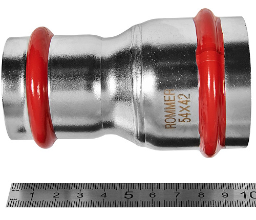 Муфта переходная ВПр 54*42 прессовая нержавеющая сталь Rommer RSS-0018-005442 купить