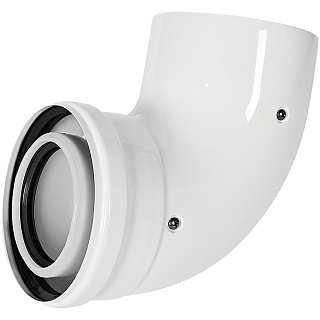 Отвод 90 конденсационный D 80 п-м/ 125 п-м коаксиальный Rommer RCA-8012-000090 купить