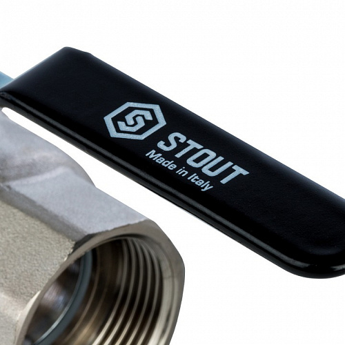 Кран шаровой полнопроходной Stout внутренняя резьба ручка рычаг 1 1/4" PN40 SVB-0001-000032 купить