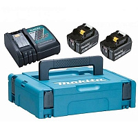 Набор Makita: аккумулятор (BL1850B-2шт)+зарядное устройство (DC18RC) в кейсе (198311-6)
