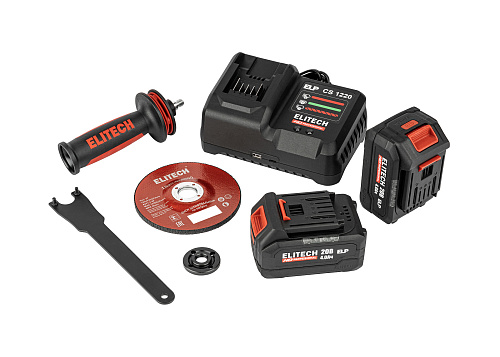 Шлифмашина угловая аккумуляторная ELITECH HD CAG 2012DSL удл. кейс ESS 20В б/щ ф125 рег.об 2акк*4.0а/ч(ELP)+з/у (E2213.075.02) купить
