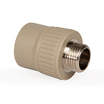 Муфта комбинированная PPR 25*1/2" наружная резьба Lammin полипропиленовая серая Lm31041025015 Муфта комбинированная PPR 25*1/2" наружная резьба Lammin полипропиленовая серая Lm31041025015
