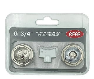 Комплект монтажный для подключения радиатора 3/4" Supremo/Monoli Хром RIFAR R.Ad.G34MSH купить