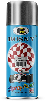 Краска аэрозольная металлик Bosny №361 Алюминий серебряный (0.52л) купить