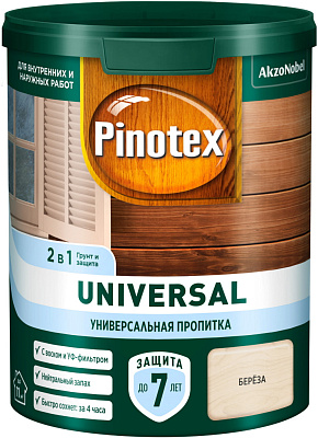 Пропитка-антисептик Pinotex Universal 2в1 береза (0.9л) купить