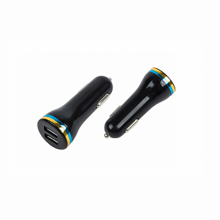 Автозарядка в прикуриватель 2*USB c индикац.(АЗУ) (1000+2100mA) купить