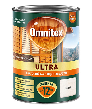 Лазурь влагостойкая Omnitex by Pinotex Ultra Pinotex 50035857 Белый (0.9л) купить