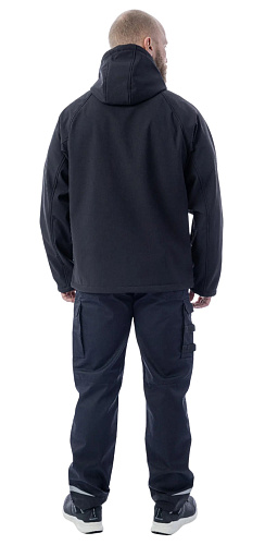 Куртка мужская Softshell с мембраной черный р.M(50-52) Brodeks KS232 купить