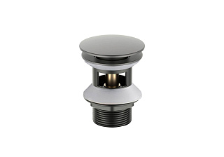 Набор сливной для раковины Push-open с переливом черный хром Aquatek AQ6002BGM купить