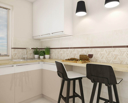 Плитка настенная Rubi Beige Struktura 25*40см Ceramika Paradyz купить