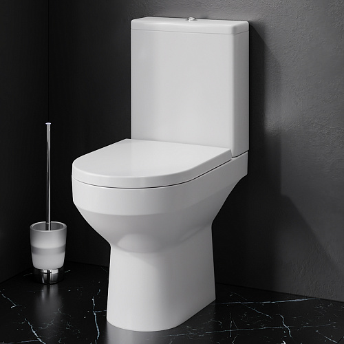 Унитаз-компакт AM.PM Spirit V2.0 FlashClean C708600WH с сиденьем C707858WH с микролифтом белый глянец купить