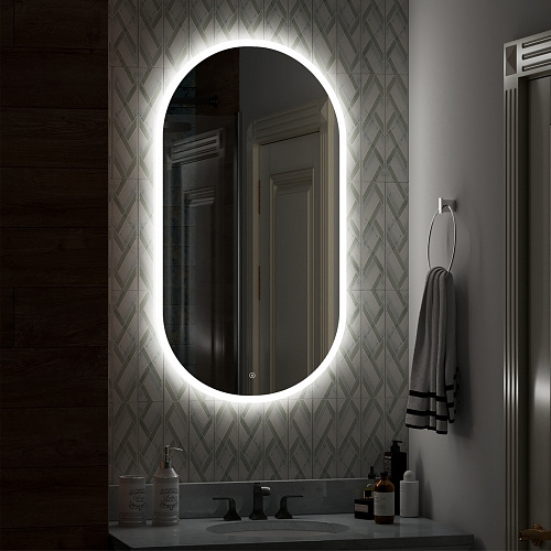 Зеркало Континент Delight 55*100см LED подсветка, сенсор ЗЛП458 купить