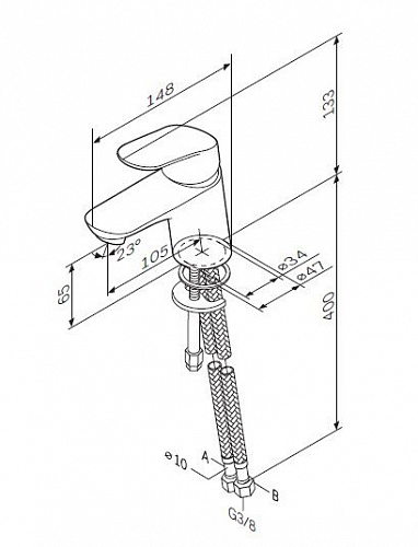 Смеситель AM.PM Like F8002116 для раковины излив 105мм хром купить