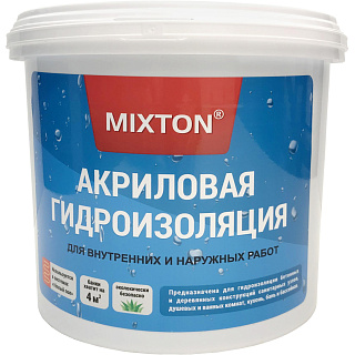 Гидроизоляция акриловая Mixton (4кг) купить