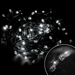 Электрогирлянда светодиодная LED160-10-W 10м 8 режимов белая 101568 купить
