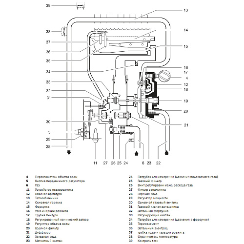Водонагреватель газовый проточный Therm 4000 O WR13-2P Bosch  купить