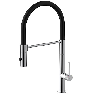 Смеситель Beluga для кухни с высоким гибким изливом хром Lemark LMF-8074B-C купить