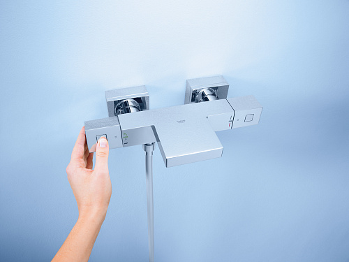 Смеситель термостаитический Grohtherm Cube для ванны цвет хром GROHE 34497000 купить