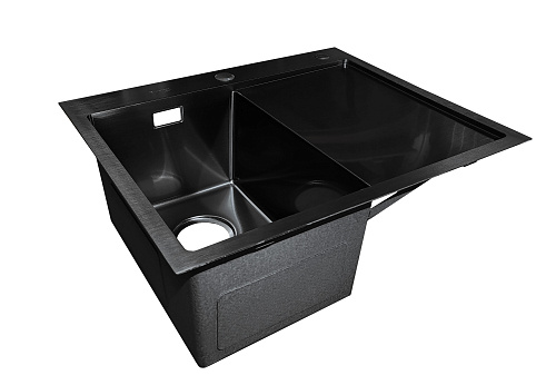Мойка нержавеющая, врезная D6050HLB 600х500х220 графит SANTREK AQUA 318393 купить