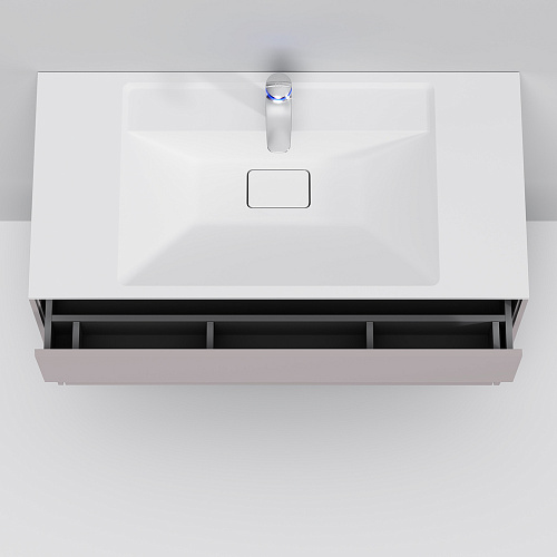 Тумба подвесная INSPIRE V2.0 с раковиной INSPIRE 100 3 ящика элегантный серый AM.PM M50AFHX1003EGM купить