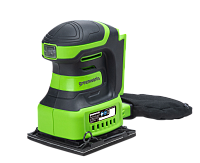 Плоская шлифмашина аккумуляторная Greenworks G24SS14, 24V, 115x140мм, 5500 об/мин, ампл. 1,6 мм, без АКБ и ЗУ (3100507)