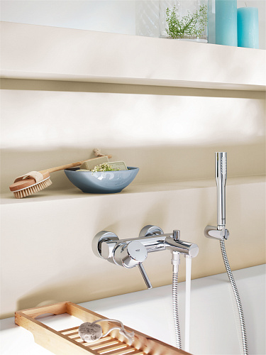 Смеситель CONCETTO для ванны настенный 1-рычажный цвет хром, GROHE 32211001 купить