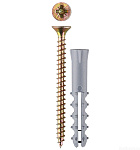 Саморез 5.0*60мм +дюбель S 8*50  4шт 
