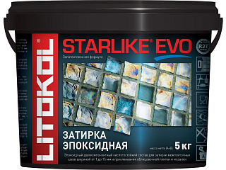 Затирка эпоксидная для плитки + клей для всех видов облицовки STARLIKE EVO  S.100 BIANCO ASSOLUT белая Litokol 485110004 (5кг) купить