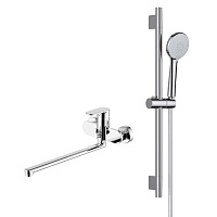 Set AQ1833CR НИКА 2в1 Смеситель для ванны AQ1842CR+ Душевой гарнитур AQ2017CR Aquatek AQ1833CR