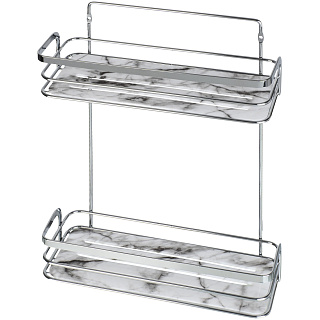 Полка для ванной Marble двойная хром, FORA FOR-MAR02 купить