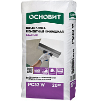 Шпаклевка цементная финишная ОСНОВИТ БЕЛСИЛК PC32 W У 89219 (20кг)