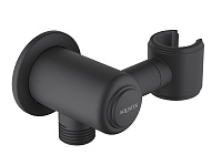 Подсоединение шланговое КЛАССИК с держателем черный матовый Aquatek AQ2462MB