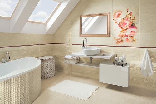 Панно Coraline Rose из 3 плиток 60*90 см, Ceramika Paradyz купить