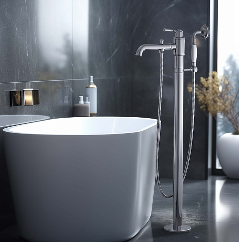 Смеситель КЛАССИК для ванны напольный хром Aquatek AQ1545CR купить