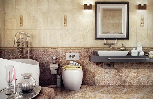 Вставка Империал 1 бежевый 25*40см PiezaROSA 343761 купить