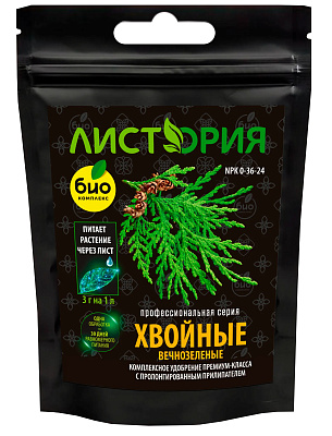 Удобрение минеральное профессиональное Листория  Хвойные 30г БИО-комплекс купить