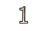 Цифра самокл. мал. золото "1" (упак.) Цифра самокл. мал. золото "1" (упак.)