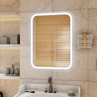 Зеркало Континент Glamour 50*70см LED подсветка, антизапотевание, сенсор ЗЛП490 купить
