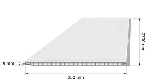 Панель ПВХ 2700*250*8мм волна коричневая KronPlast 123/1 купить