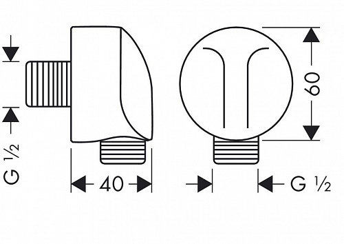 Соединение шланговое хром Fixfit E HANSGROHE 27454000 купить