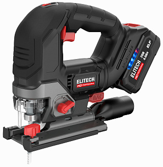 Лобзик аккумуляторный ELITECH HD CJS 2010LPLE  (рукоятка-скоба) кейс 20В пропил-130мм б/щ 1акк*4.0а/ч+з/у (E2206.043.01) купить
