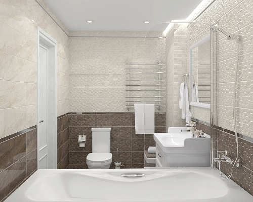 Плитка настенная Royal бежевая мозаика 20*60см Laparet 60053 купить