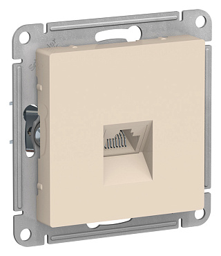 Розетка Atlas Design ATN000283 компьютерная бежевый RJ45 купить