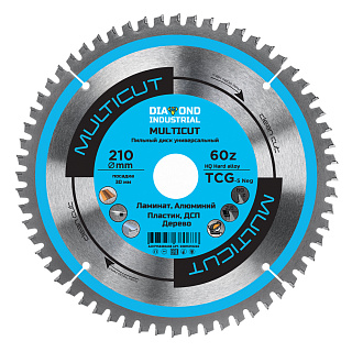 Диск пильный мультиматериал DIAMOND INDUSTRIAL ф210*30мм*60 зуб TCG MultiCut (DIDM210Z60) купить