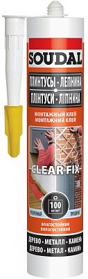 Клей монтажный Clear FIX каучуковый прозрачный Soudal 146446 (0.28л) купить