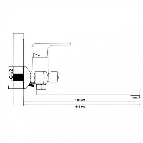 Смеситель BBI-3021-40L-31 для ванной d35 Lucky Tap 769 купить