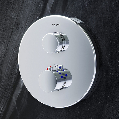 Смеситель AM.PM Inspire 2.0 TouchReel с термостатом монтируемый в стену F50A75700 купить