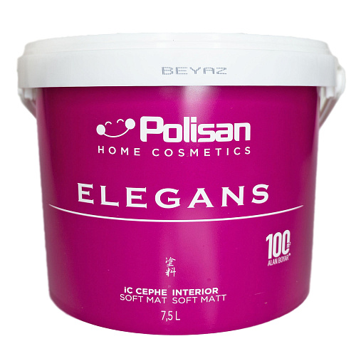 Краска для стен и потолков ELEGANS SOFT MAT матовая бесцветная база С Polisan 25B00051600 (7.5л) купить