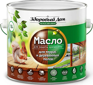 Масло для террас и деревянных полов орех Здоровый Дом 0007079 (1.8л) купить