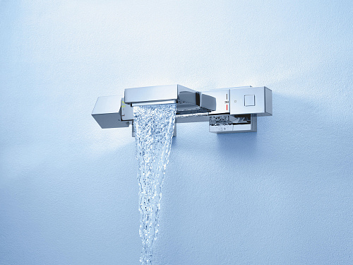 Смеситель термостаитический Grohtherm Cube для ванны цвет хром GROHE 34497000 купить